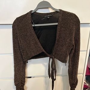 Front tying crop top.